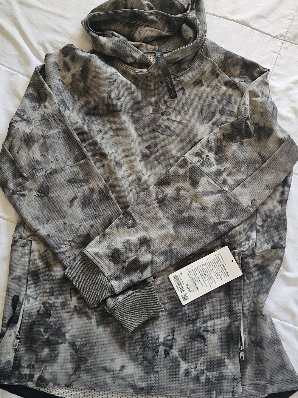 Lululemon Textured Tech Hoodie DIAMOND DYE RAW LINEN SEARED GREY *DD3S*